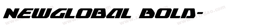NewGlobal Bold字体转换